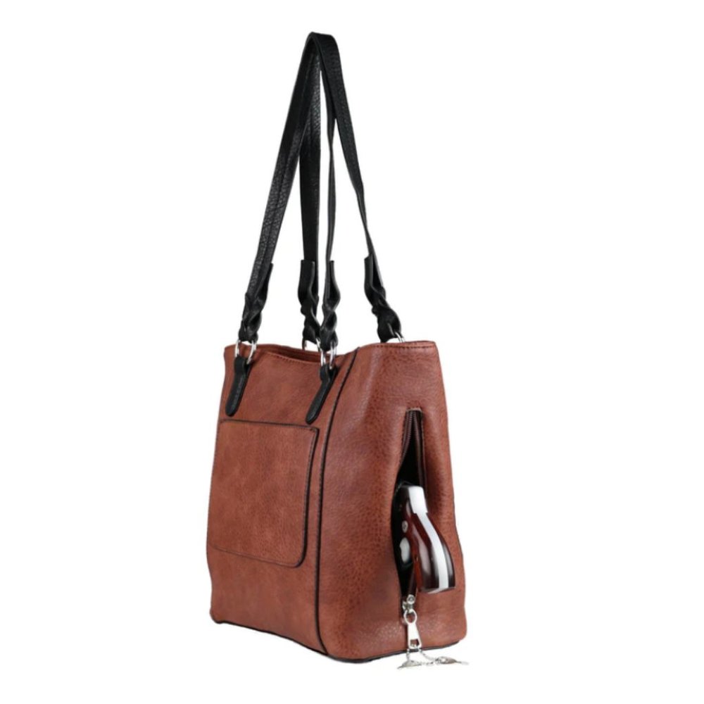Lady Conceal Concealed Carry Grace Tote Mahogany